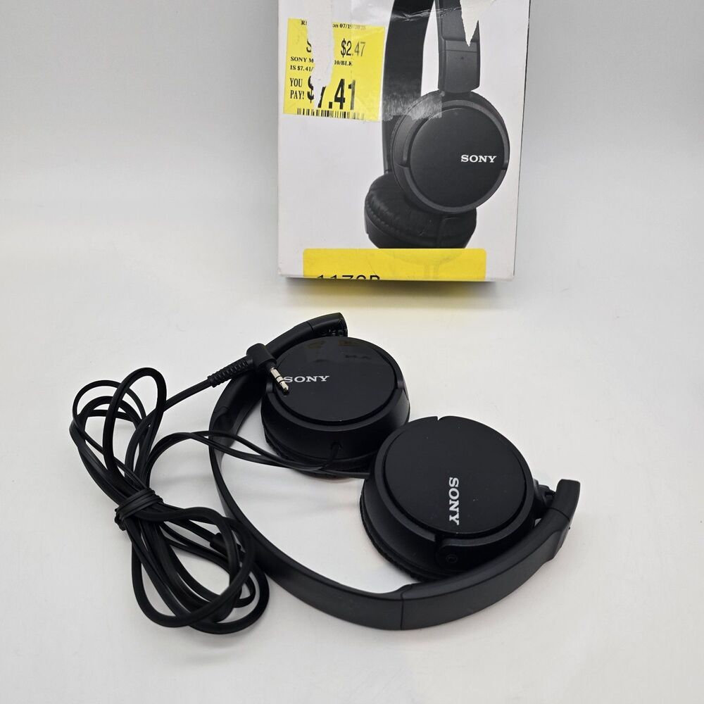 Sony MDRZX110/BLK ZX-Series Compact Folding Headphones - Black